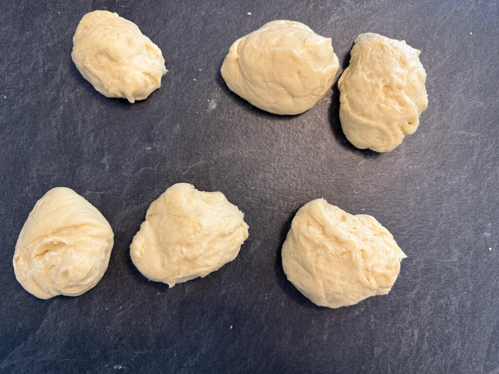 6 Portionen abstechen