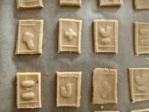 Bei 180°C etwa 10-12 Minuten backen